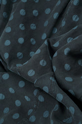 Dotty Midnight Blue Silk Scarf 4