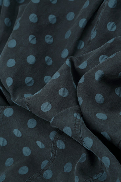 Dotty Midnight Blue Silk Scarf 4