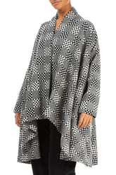 Dotty Patterned Open Wool Jacket 3