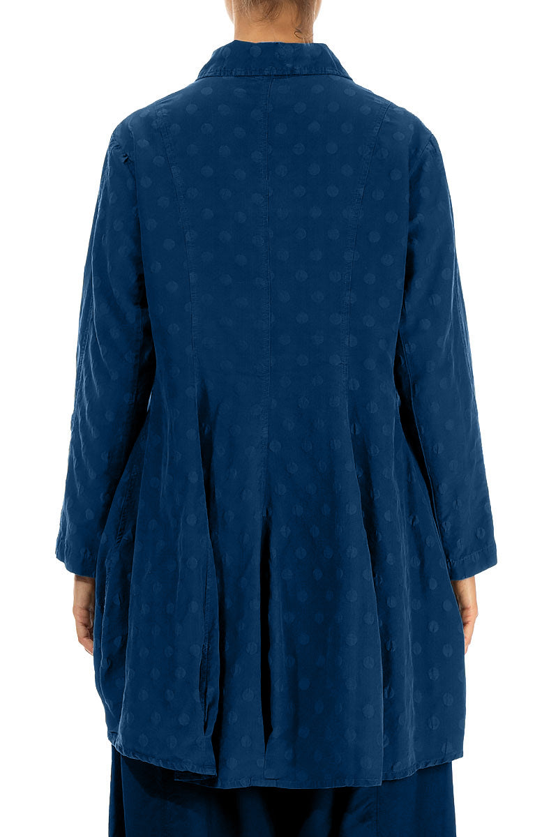 Dotty Royal Blue Balloon Silk Jacket