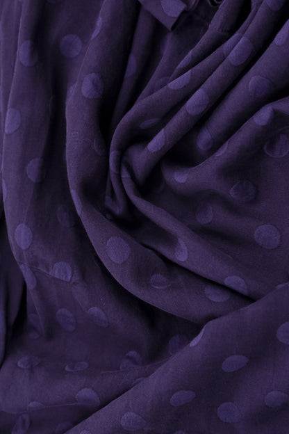 Dotty Royal Purple Balloon Silk Jacket 5