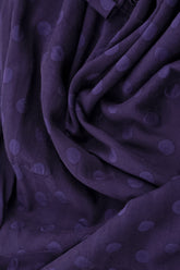 Dotty Royal Purple Silk Blouse 5