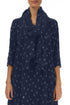 Dotty Slate Blue Silk Scarf 1