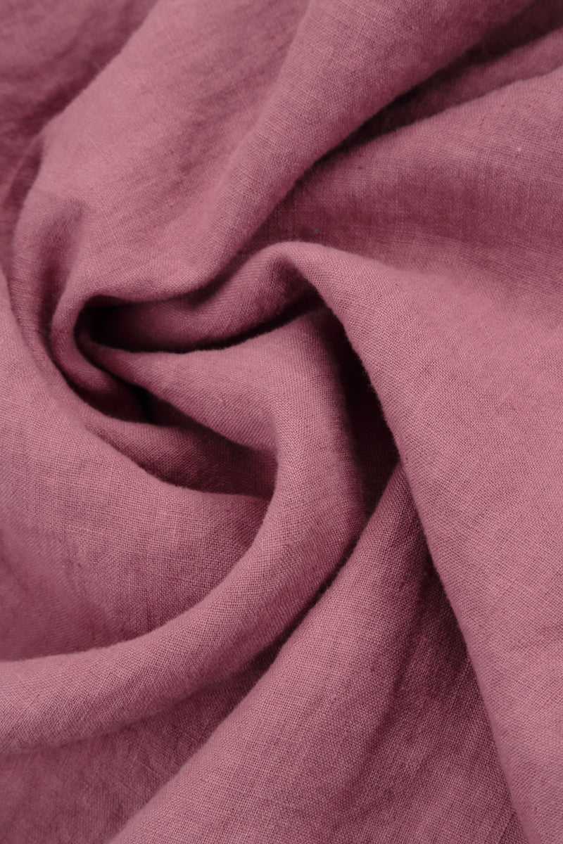 Double Closure Mauve Taupe Linen Jacket 5