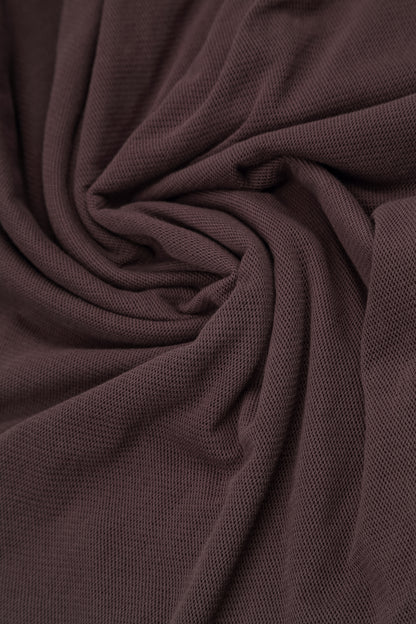 Double Layer Truffle Brown Mesh Soft Cotton Top