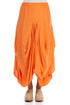 Draped Orange Silk Bamboo Skirt 1