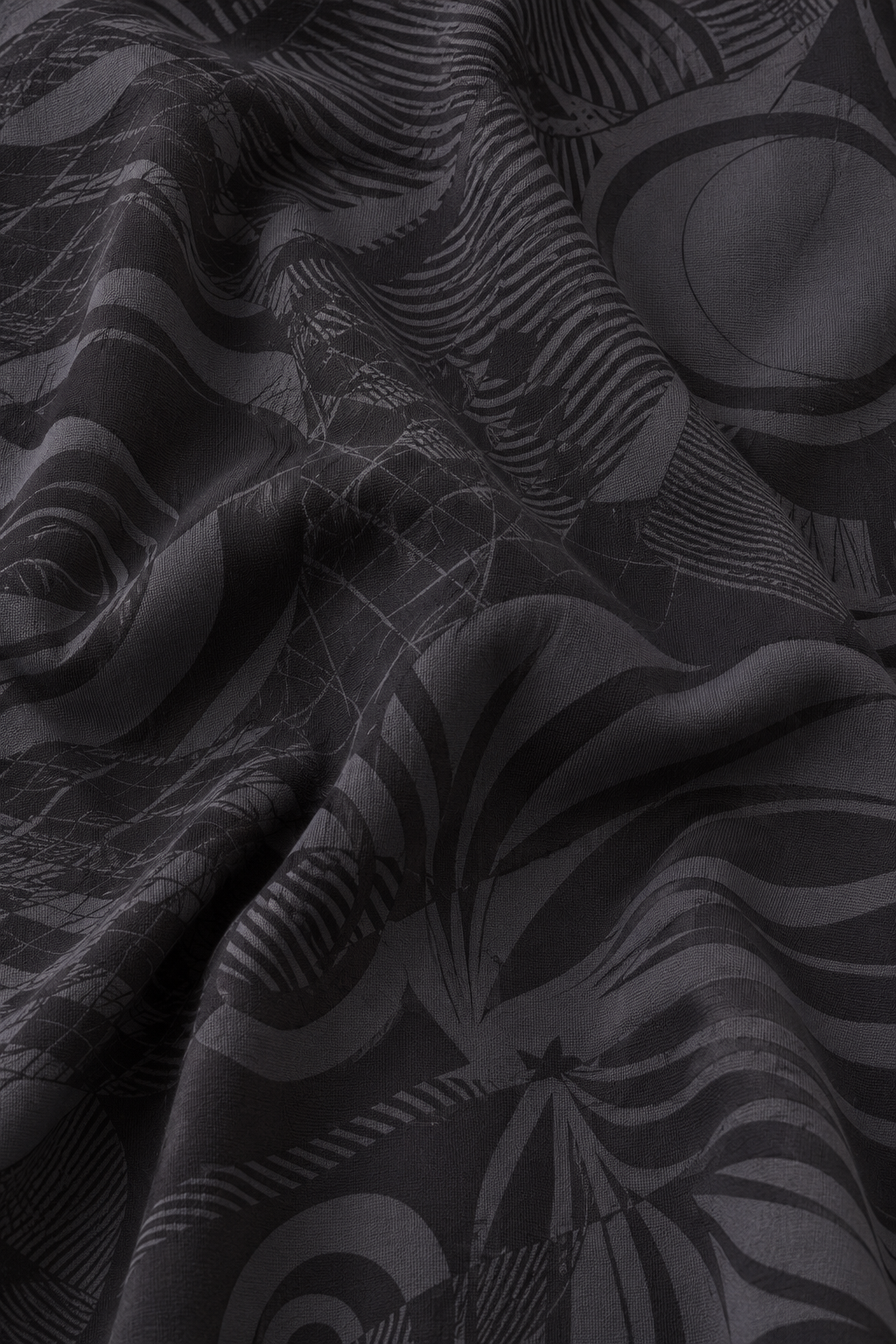 Dropped Edge Charcoal Orbit Cotton Tunic