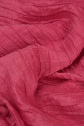 Dropped Edge Raspberry Crinkled Silk Tunic 5