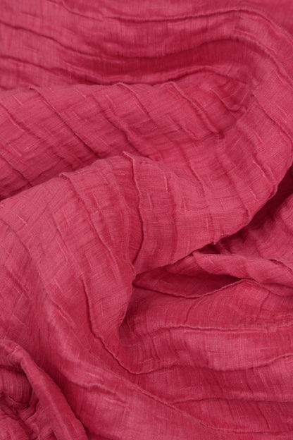 Dropped Edge Raspberry Crinkled Silk Tunic 5