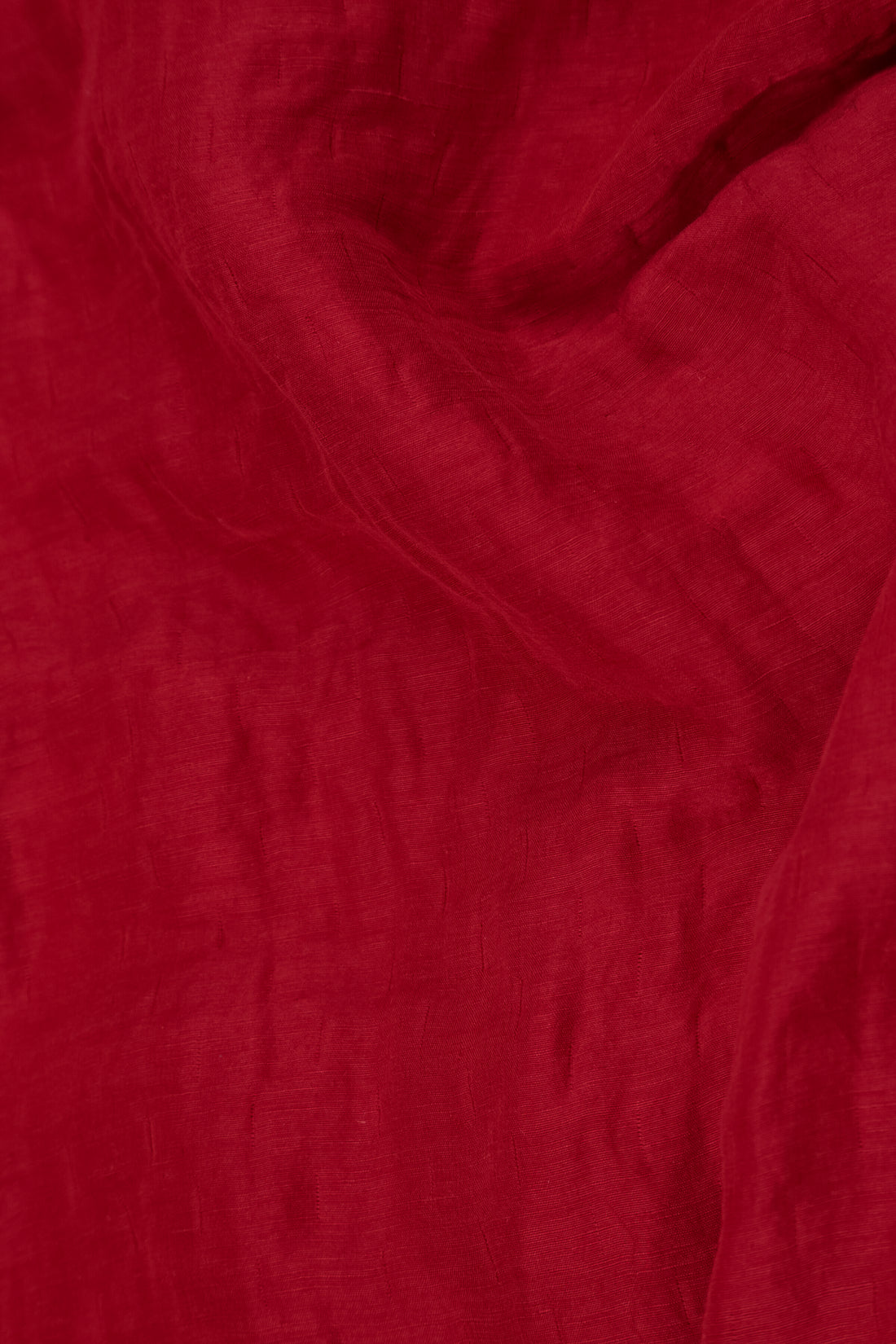 Dropped Edge Textured Cherry Red Silk Linen Jacket 5
