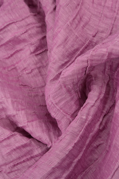 Dropped Edge Wild Berry Crinkled Silk Tunic 5