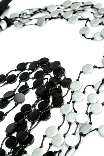 Doppelkaskaden-Halskette aus Holz