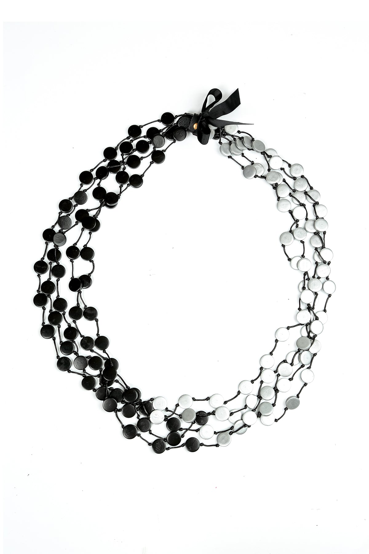 Doppelkaskaden-Halskette aus Holz