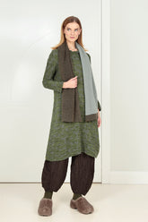 Dual Khaki & Pistachio Wool Scarf 6