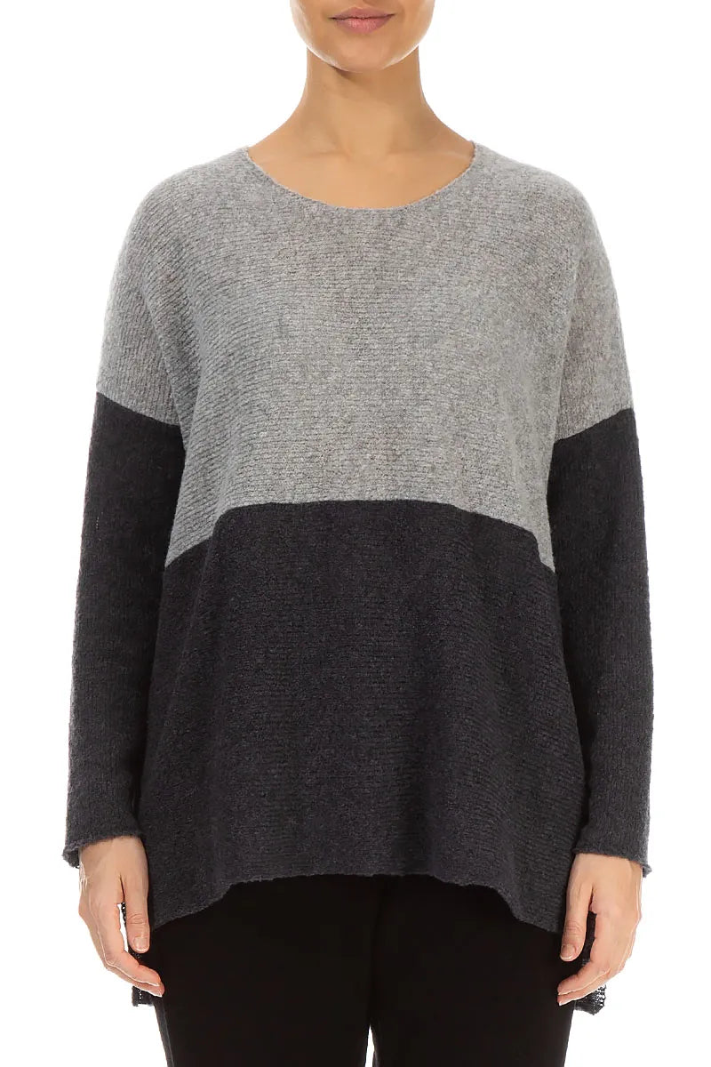 Dual Light &amp; Dark Grey Wool Sweater 1