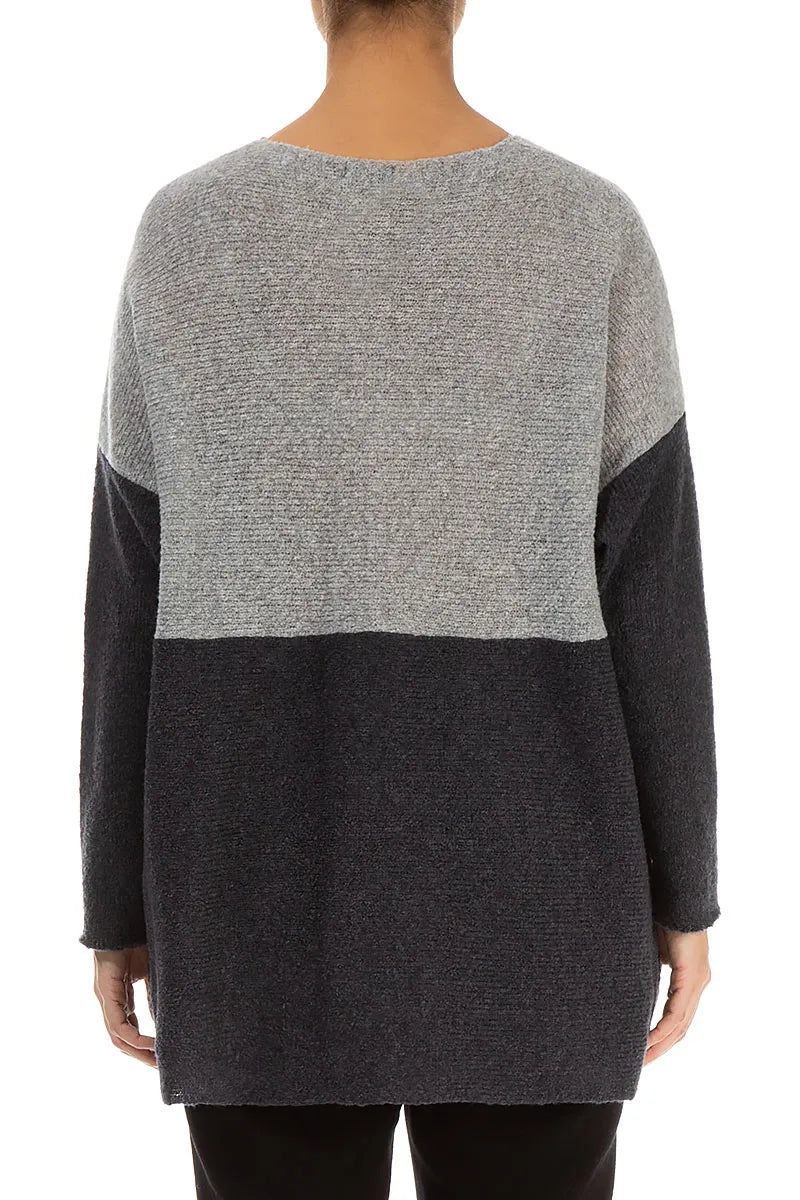Dual Light &amp; Dark Grey Wool Sweater 2