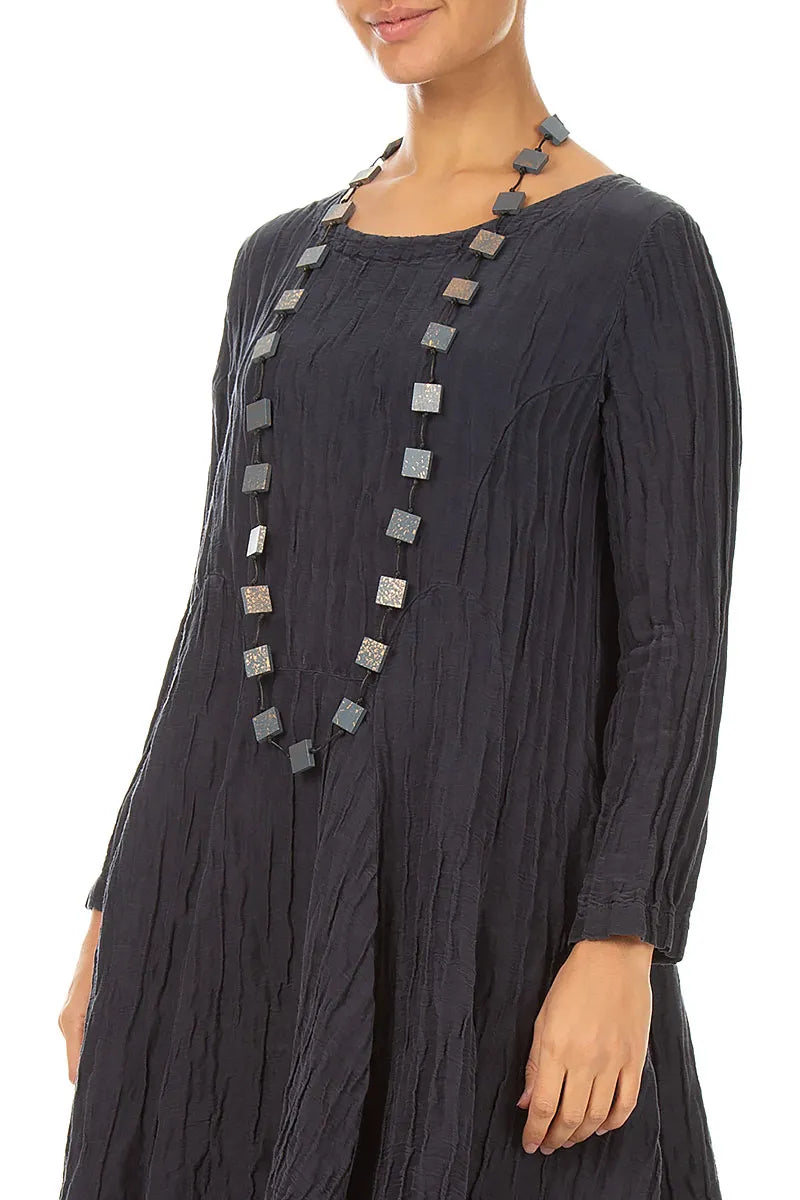 Earthline Wooden Square Fine Necklace 1