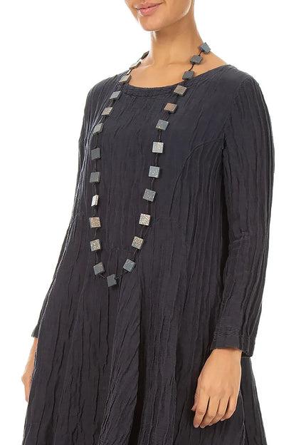 Earthline Wooden Square Fine Necklace 1