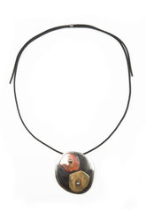Eclipse Dual Metal Pendant Necklace 4