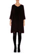 Elegant Magenta Silk Velvet Dress 1