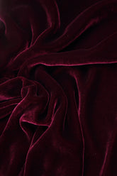 Elegant Magenta Silk Velvet Dress 6
