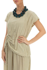 Emerald Alabaster Silk Cotton Bead Necklace 3