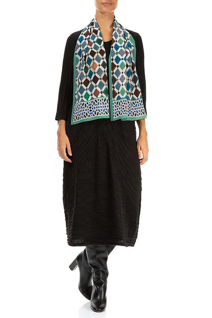 Emerald Mosaic Silk Scarf