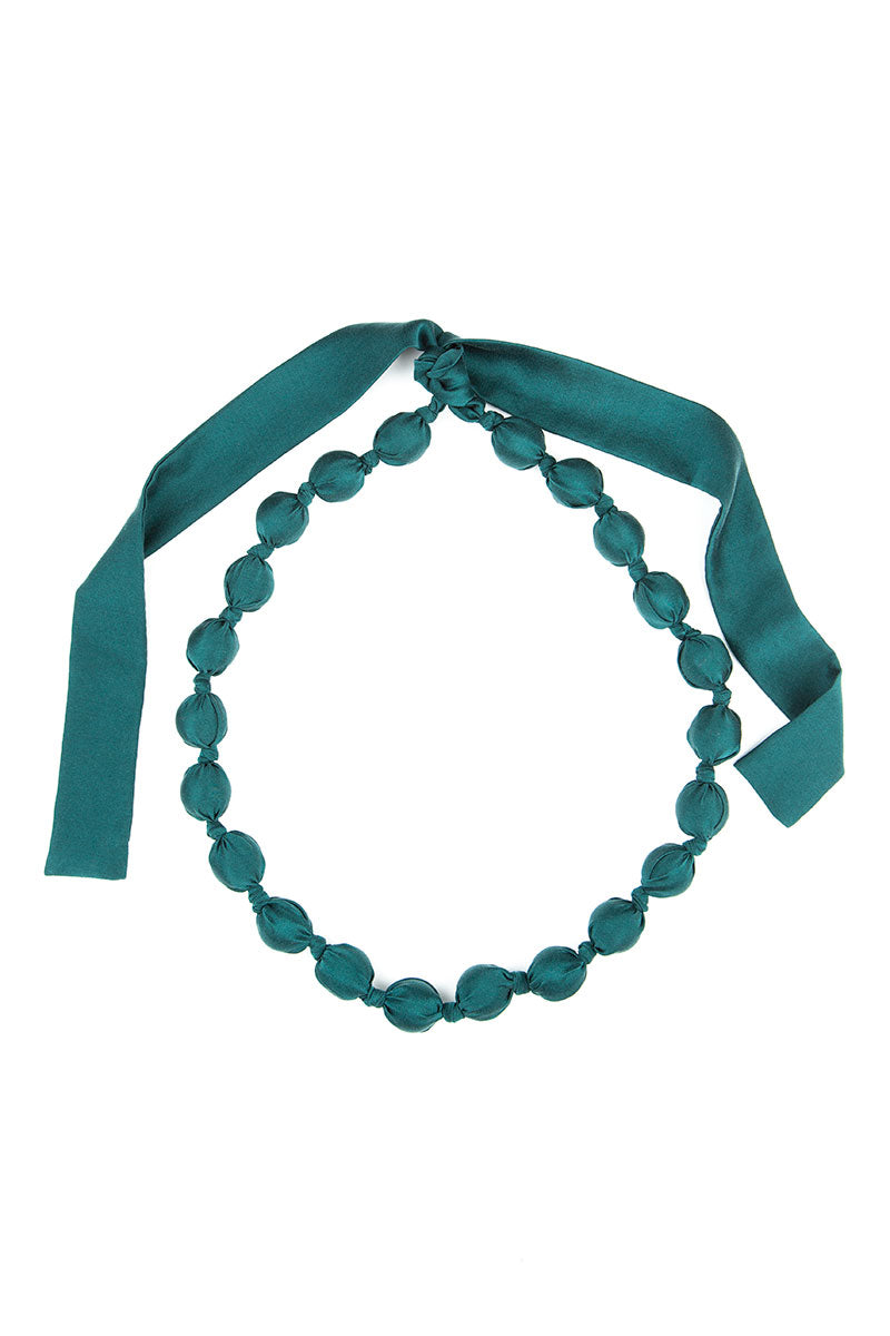 Emerald Silk Bead Necklace 5