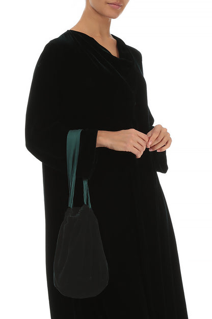 Emerald Silk Velvet Evening Hand Bag 3