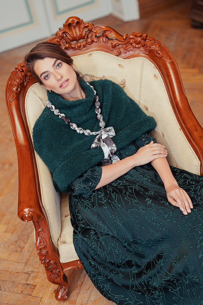 Emerald Teddy Cotton Poncho 7