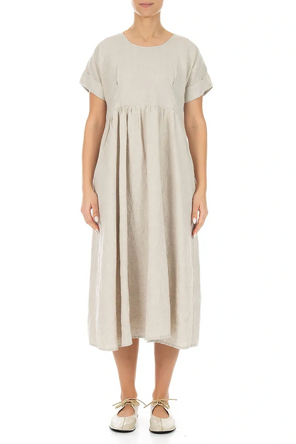 Empire-Kleid aus Naturleinen