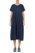 Empire Waist Navy Linen Dress 1