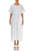 Empire Waist White Linen Dress 1