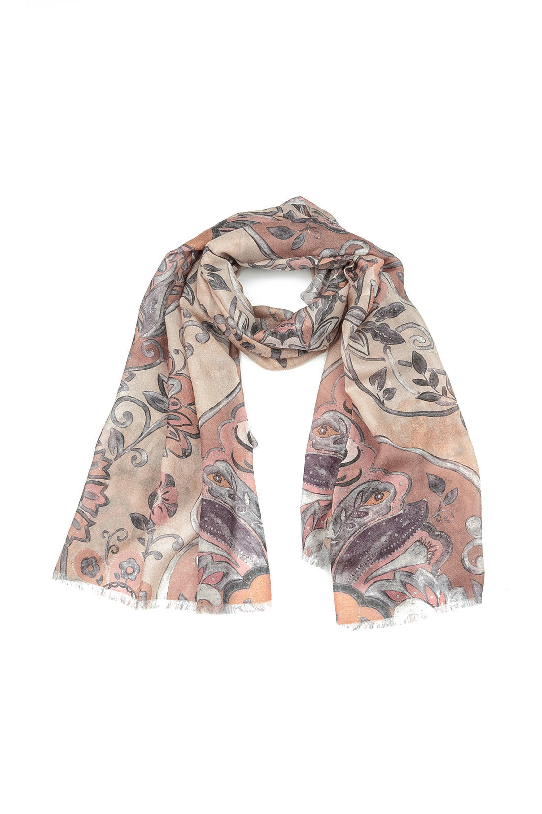 Ethereal Garden Cashmere Silk Scarf