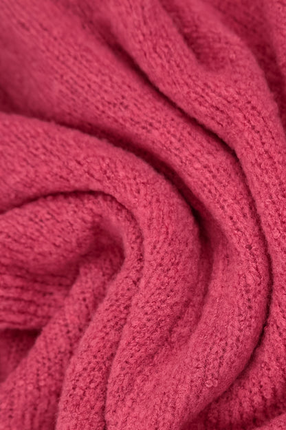Wollpullover mit sichtbaren Nähten in Pink Punch