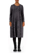 Exposed Seam Graphite Abstract Draw Cotton Dress 1