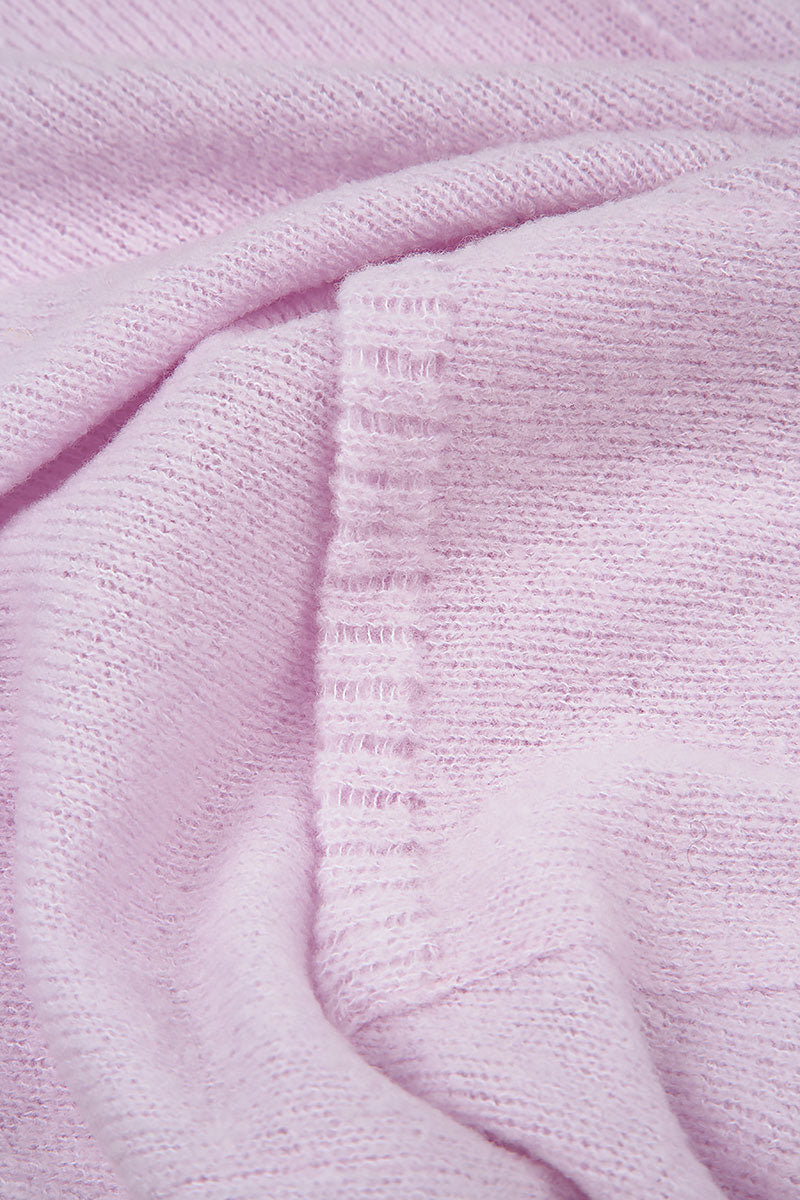 Exposed Seam Light Pink Wool Sweater 5