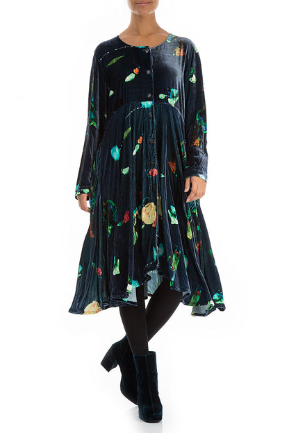 Fairy-Tale Print Flared Silk Velvet Jacket 5