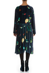 Fairy-Tale Print Flared Silk Velvet Jacket 2