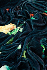 Fairy-Tale Print Flared Silk Velvet Jacket 7