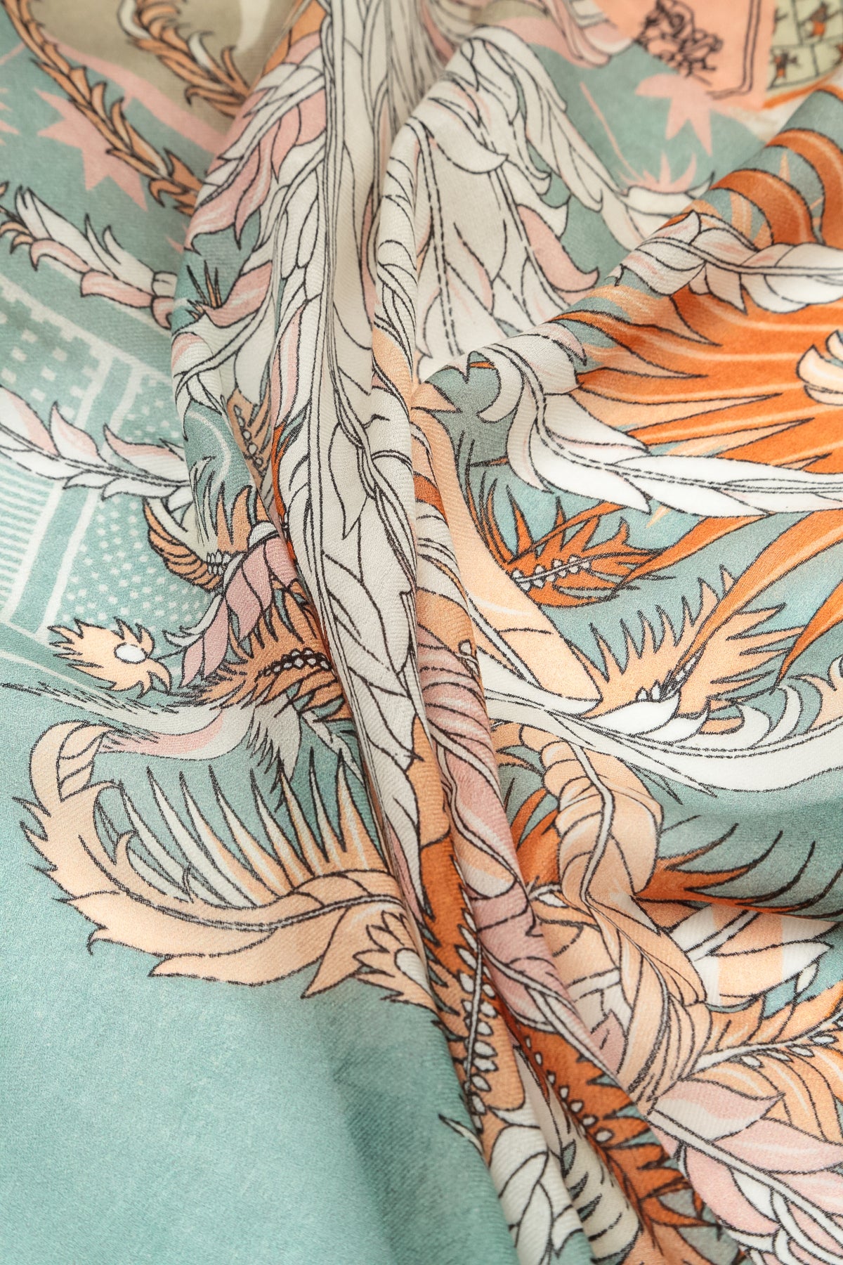 Écharpe en cachemire et soie Feather Muse