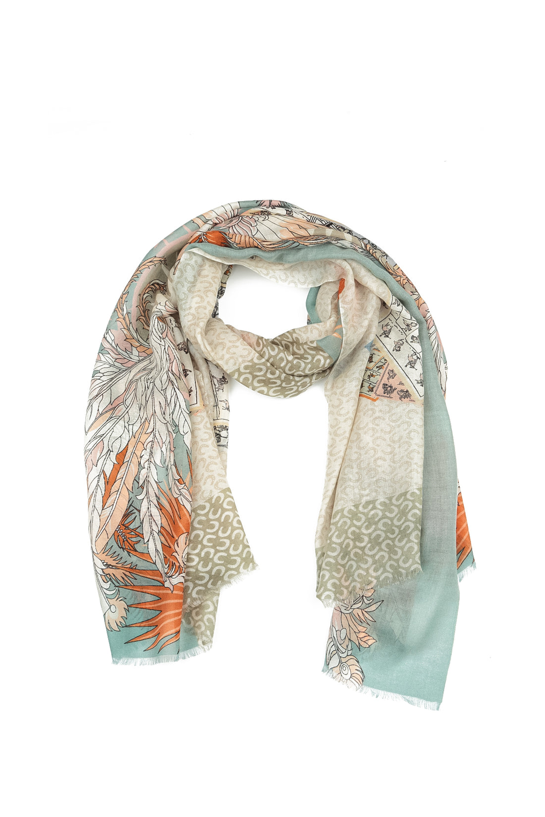 Feather Muse Cashmere Silk Scarf