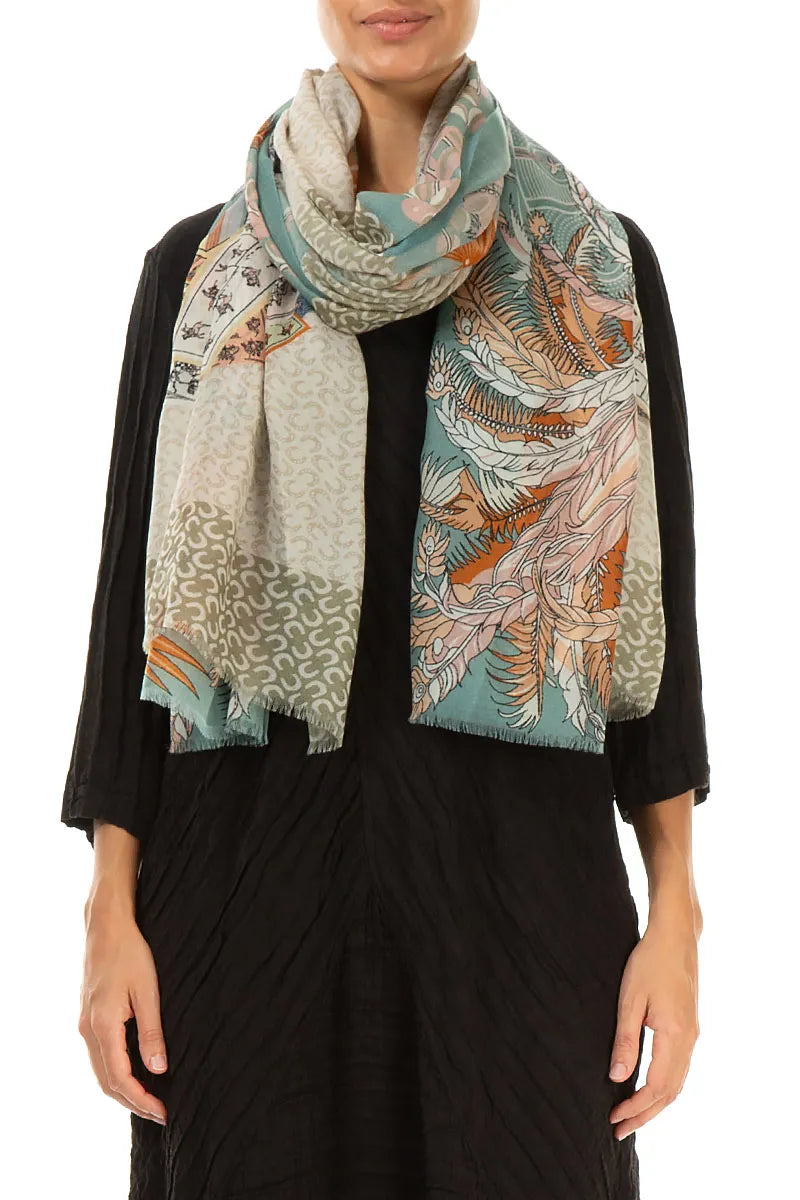 Feather Muse Cashmere Silk Scarf