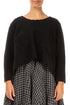 Felted Plush Wool Black Cotton Jumper 1