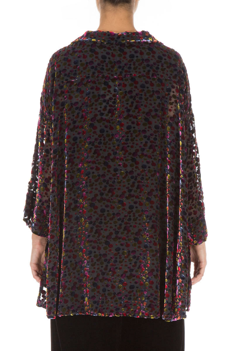 Festive Devoré Silk Velvet Shirt 2