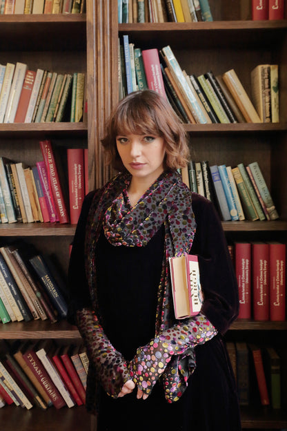 Festive Devoré Silk Velvet Scarf 7