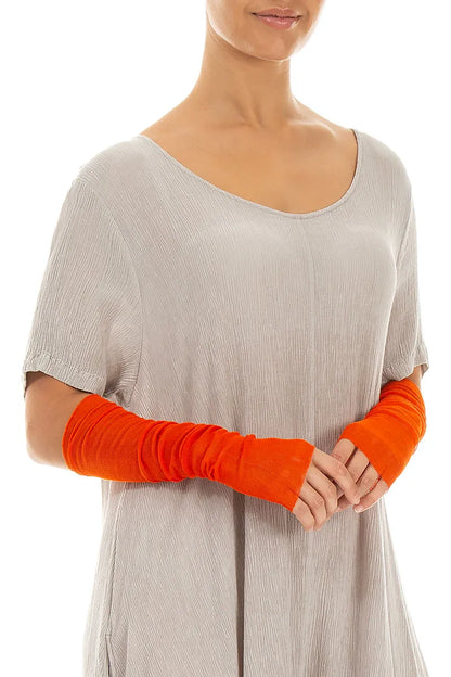 Manchons de poignet en coton doux filet orange flamme