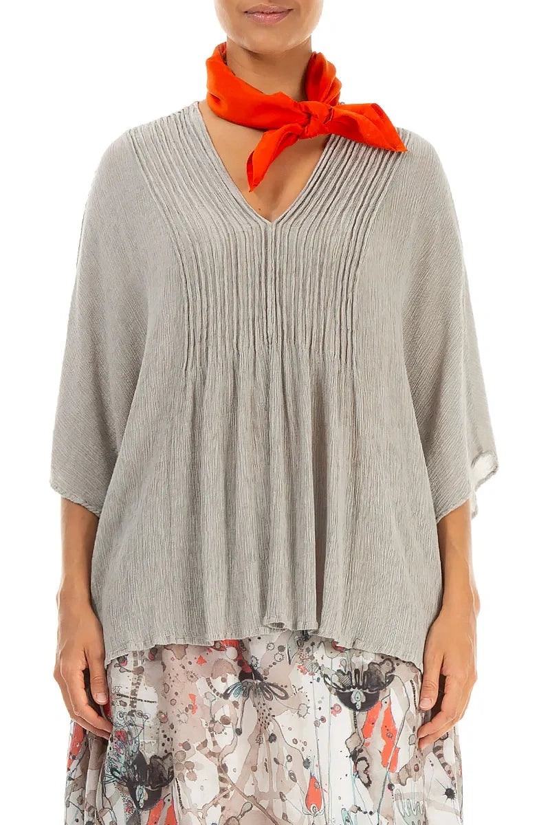 Flame Orange Pure Silk Square Scarf 1