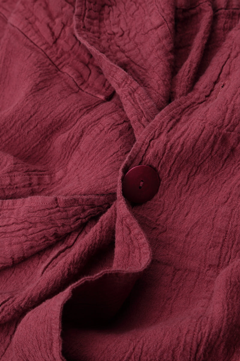 Flap Pocket Antique Ruby Linen Viscose Jacket 5