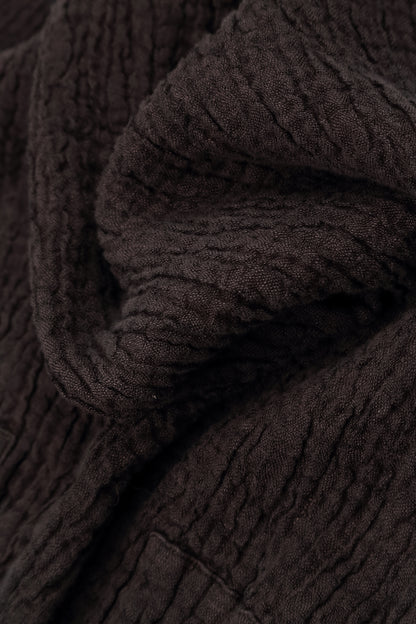 Flap Pocket Truffle Brown Textured Linen Jacket 5